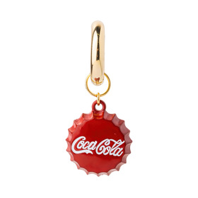 Single earring Coca-Cola red