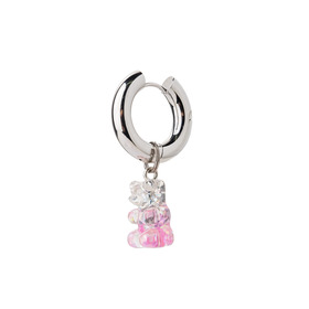 pink gummy bear mono-earring