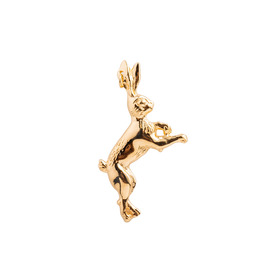 brass hare mono-earring