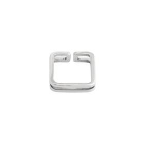 silver-plated una square ring