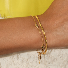 gold-plated silver snake bracelet