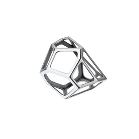 Dimensionless CELL MONO ring made of silver