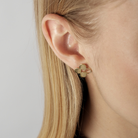 gold-plated silver clover studs