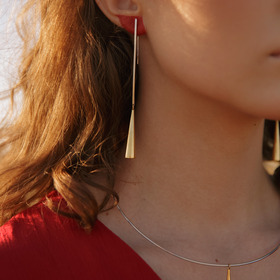 Bicolor MACHI earrings in silver