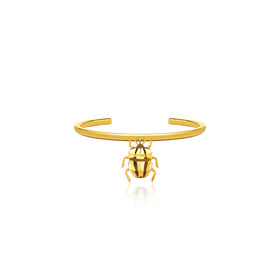 gold-plated silver bug bracelet