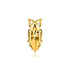 gold-plated silver cleoptr ring with diamond