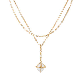 Gold-plated necklace with crystal insert