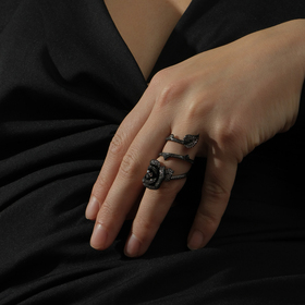 black ring with rose secret garden
