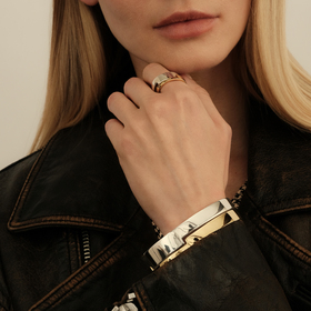 Derek bicolor bracelet with gold and silver coating