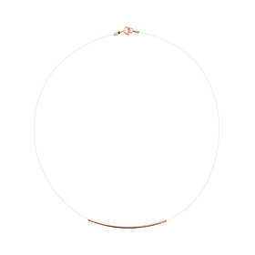 Rose gold plated Silver Necklace on a Sparkling Fishing Line