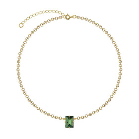 Gold-plated necklace with Erinite crystal