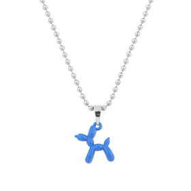 necklace with blue dog pendant