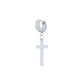 single earring with a cross pendant