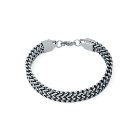 Bracelet with blackening and double weave