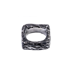 Square stainless steel CARRE ring