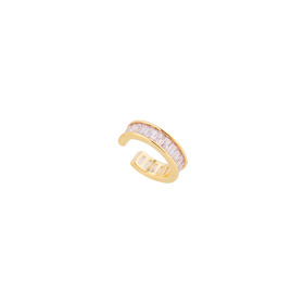 gold-tone cuff with pink crystals