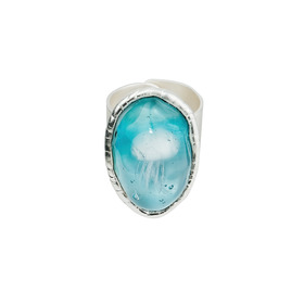silver plated ring with jellyfish