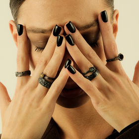 life lessons ring in silver with diamonds
