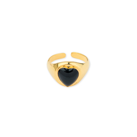 ring with a black heart