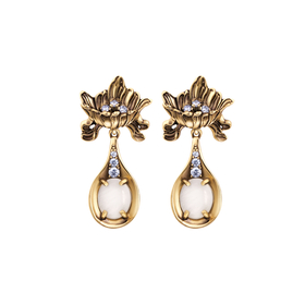LATTE D'ORO PICCOLO earrings with crystals
