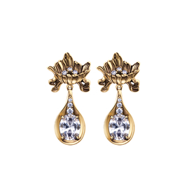 LATTE D'ORO PICCOLO earrings with crystals