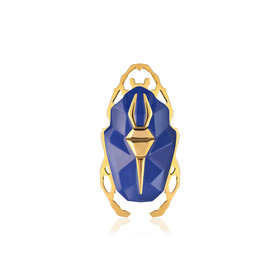 Gold-plated brooch BUG No. 3 NAUTICUM from Bone China porcelain
