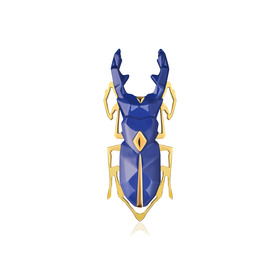 Gold-plated brooch BUG No. 1 NAUTICUM from Bone China porcelain