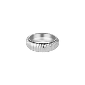 silver corrugated ring