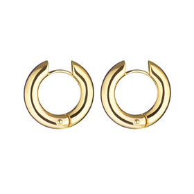 Lemon gold-plated silver donut hoop earrings