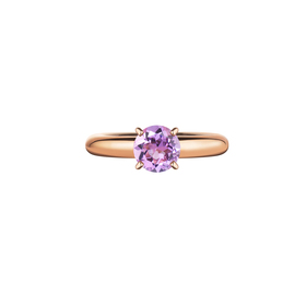 Rose gold-plated silver Cartoon Baby ring with amethyst