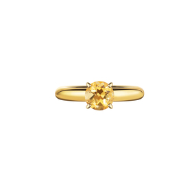 Gold-plated silver Cartoon Baby ring with citrine