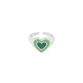 ring with green heart