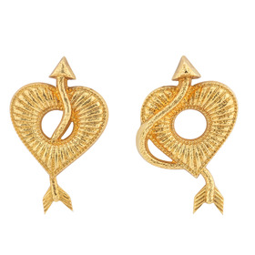 Gold-plated Heart Earrings