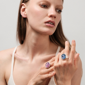 round ring with a white jellyfish