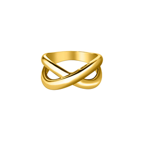gold-plated silver blown ring-x