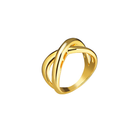 gold-plated silver blown ring-x