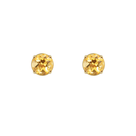 Gold-plated silver Cartoon Baby studs with citrine