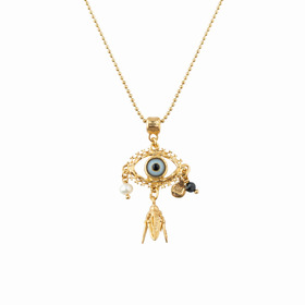 Gold-plated necklace with an eye