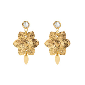 Gold-plated Flower Earrings