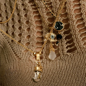 Gold-plated necklace with a heart pendant