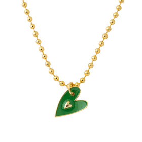chain with a green heart