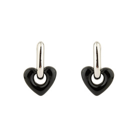 earrings with black hearts