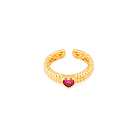 Сurly ring with a red heart