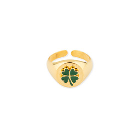 signet ring with clover