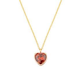 chain with a heart crystal pendant