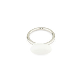 ring with enameled white insert
