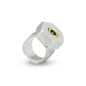silver ring with m1.1 nut