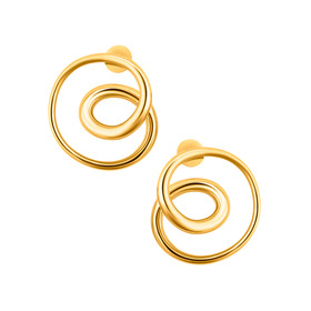 Gold-plated twisted hoops