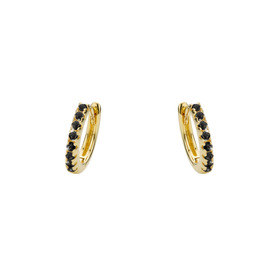Gold-plated earrings BLACK DELHI