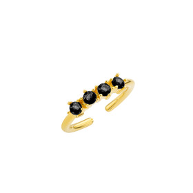 Gold-plated BLACK AFFECTION ring
